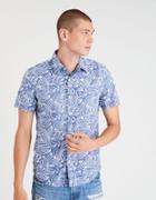 American Eagle Outfitters Ae Reverse Leaf Poplin Button-down