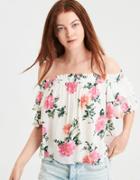 American Eagle Outfitters Ae Off-the-shoulder Ruffle Sleeve Top