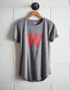 Tailgate Women's Wisconsin Reflective Star T-shirt