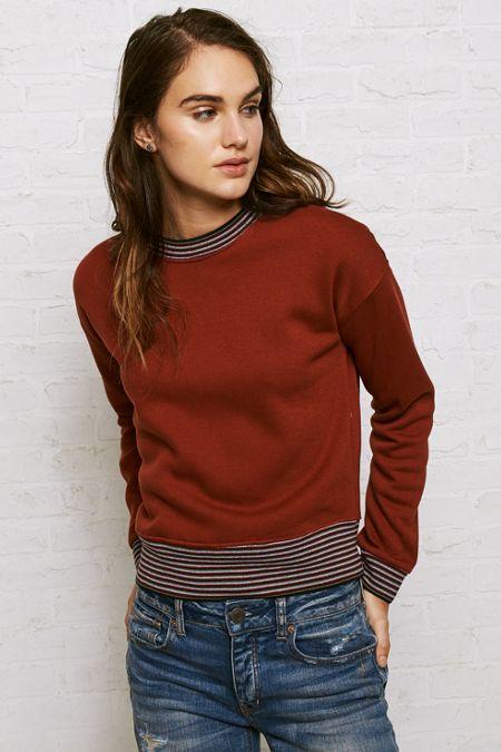 American Eagle Outfitters Don't Ask Why Ringer Sweatshirt