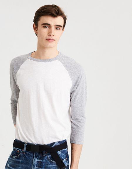 American Eagle Outfitters Ae Raglan Baseball Tee