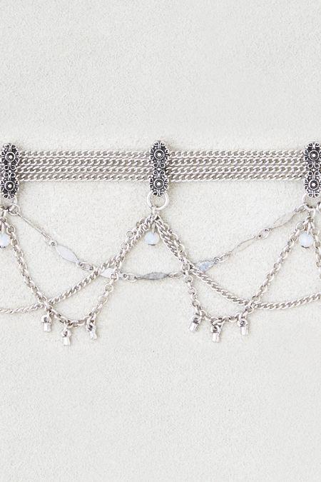 American Eagle Outfitters Ae Mixed Chain Draped Choker