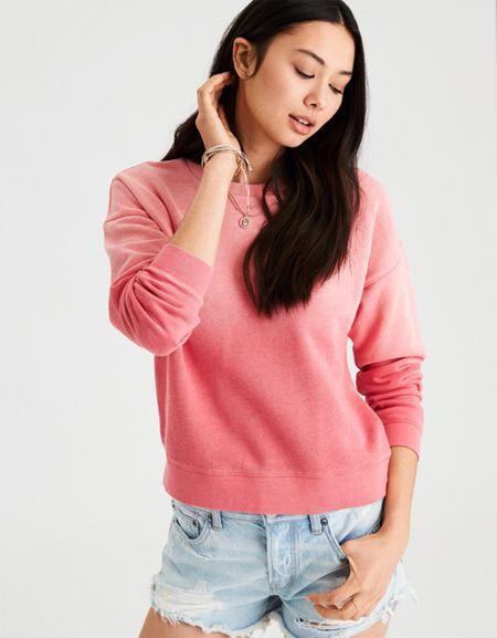 American Eagle Outfitters Ae Classic Dye Effects Crew