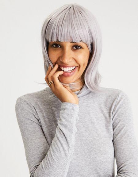 American Eagle Outfitters Ae Grey Short Bob Wig