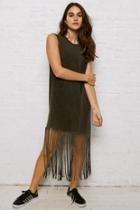 American Eagle Outfitters Don't Ask Why Fringe Pocket Dress