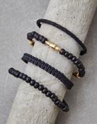 American Eagle Outfitters Ae All Black Bead Bracelet Set