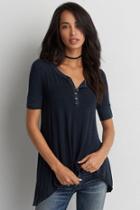American Eagle Outfitters Ae Soft & Sexy Henley T-shirt