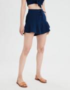 American Eagle Outfitters Ae Lace-up Ruffle Short