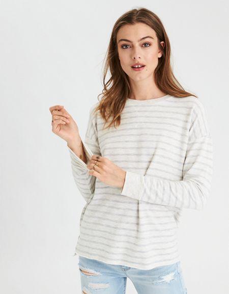American Eagle Outfitters Ae Long Sleeve Crew Neck Sweatshirt