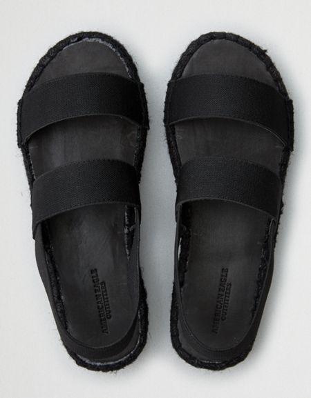 American Eagle Outfitters Ae Double Band Flatform Espadrille Sandal