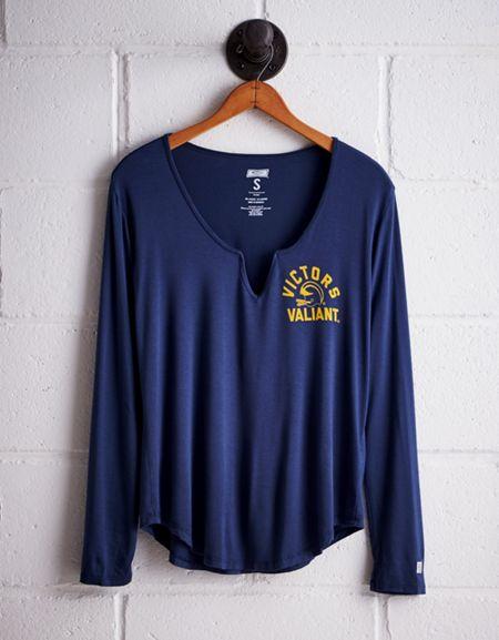 Tailgate Women's Michigan Split Neck T-shirt