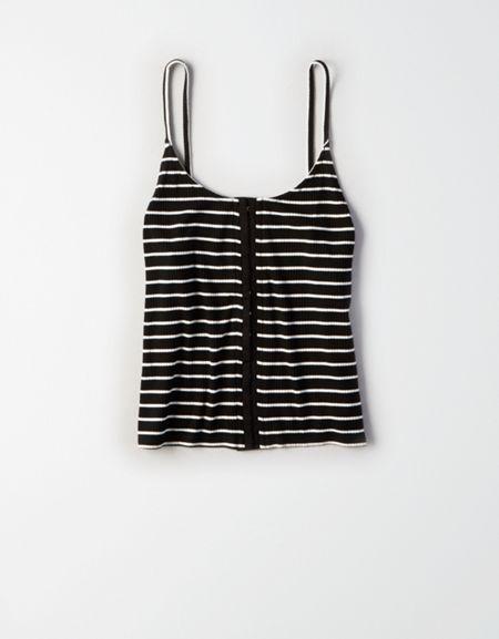 American Eagle Outfitters Ae Essential Ribbed Hook-and-eye Tank