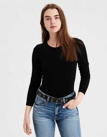 American Eagle Outfitters Ae Long Sleeve Bodysuit