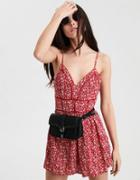 American Eagle Outfitters Ae Ladder Trim Floral Romper