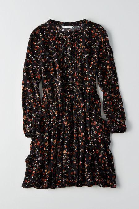 American Eagle Outfitters Ae Pintucked Shirtdress