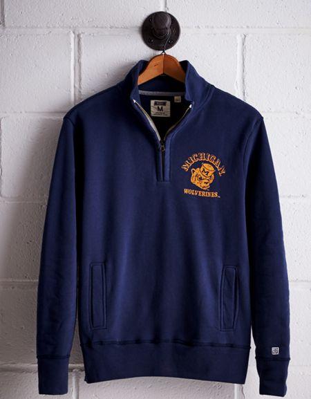 Tailgate Men's Michigan Half-zip Fleece Popover