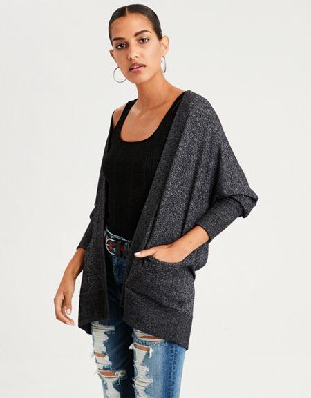 American Eagle Outfitters Ae Plush Pocket Cardigan