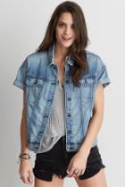 American Eagle Outfitters Ae Short Sleeve Denim Jacket