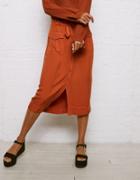 American Eagle Outfitters Don?t Ask Why Button Front Midi Skirt