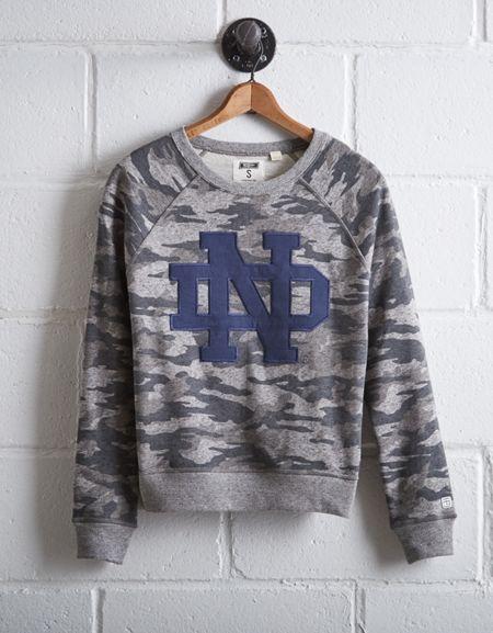 Tailgate Women's Notre Dame Camo Sweatshirt