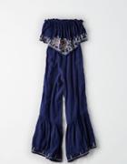 American Eagle Outfitters Ae 2785 Unlined Ott Emb Overlay Jumpsuit