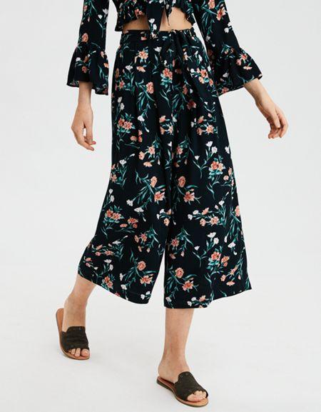 American Eagle Outfitters Ae Paperbag Culotte Pants