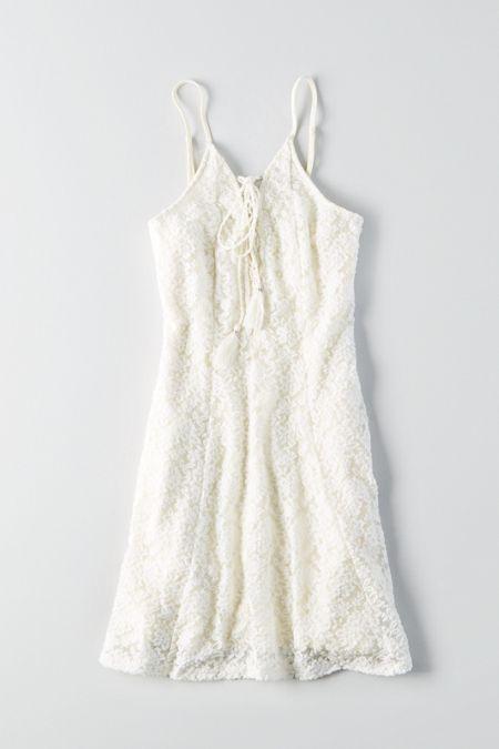 American Eagle Outfitters Ae Lace Fit & Flare Dress