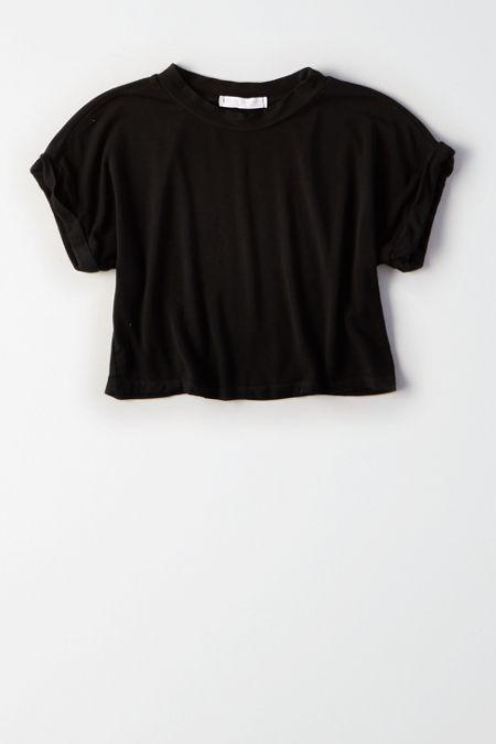 American Eagle Outfitters Don't Ask Why Roll Sleeve T-shirt
