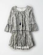 American Eagle Outfitters Ae Bell Sleeve Lace Up Front Shift Dress