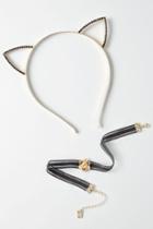 American Eagle Outfitters Ae Cat Ears & Rose Choker Set