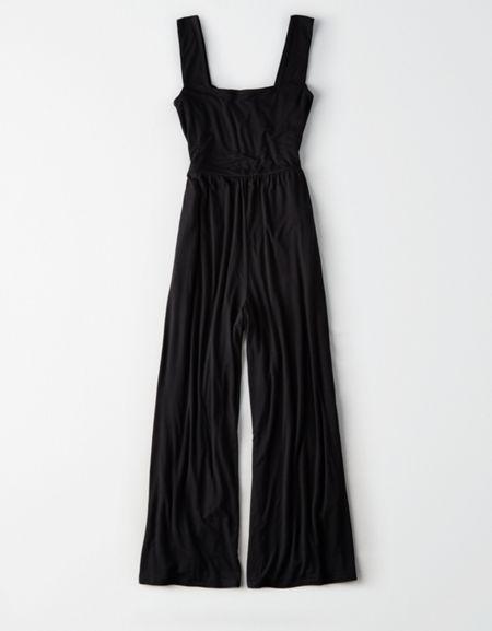American Eagle Outfitters Ae Knit Square Neck Jumpsuit
