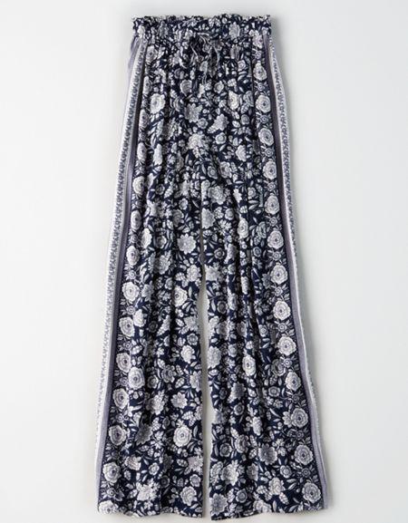 American Eagle Outfitters Ae Side Stripe Floral Pant