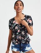 American Eagle Outfitters Ae Cinch Front Top