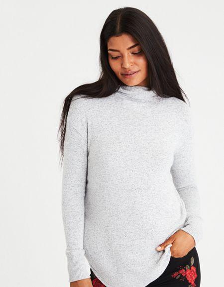 American Eagle Outfitters Ae Soft & Sexy Plush Turtleneck Sweatshirt