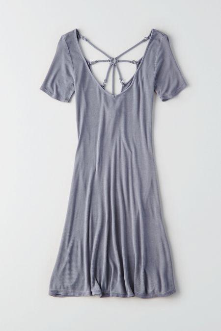 American Eagle Outfitters Ae Strappy-back T-shirt Dress