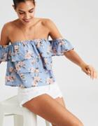 American Eagle Outfitters Ae Three Tier Off-the-shoulder Top