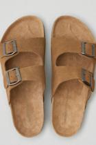American Eagle Outfitters Ae Suede Double Buckle Sandal