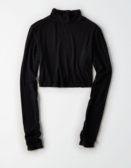 American Eagle Outfitters Don't Ask Why Mock Neck T-shirt
