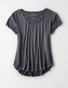 American Eagle Outfitters Ae Soft & Sexy Cross Front T-shirt