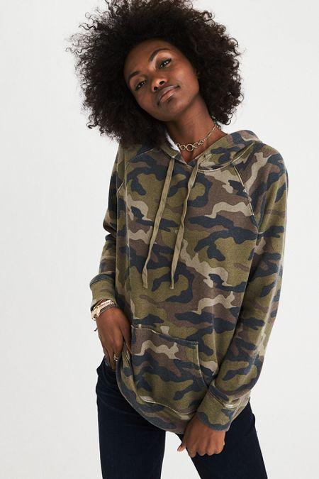 American Eagle Outfitters Ae Essential Camo Hoodie