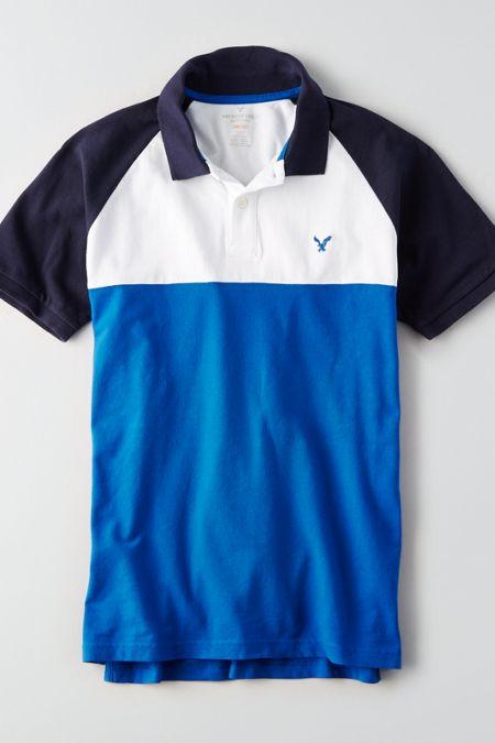 American Eagle Outfitters Ae Flex Colorblock Polo