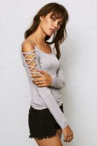 American Eagle Outfitters Don't Ask Why Ladder Shoulder Top