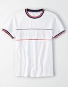 American Eagle Outfitters Ae Branded Striped Graphic Tee