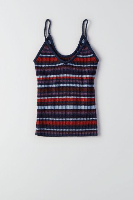 American Eagle Outfitters Ae Striped Ribbed Tank