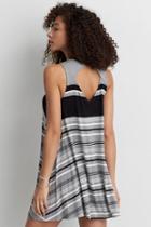American Eagle Outfitters Ae Striped Hi-neck Shift Dress