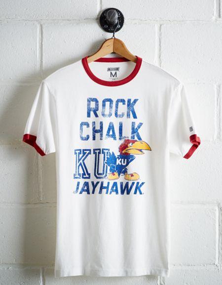 Tailgate Men's Kansas Rock Chalk Ringer T-shirt