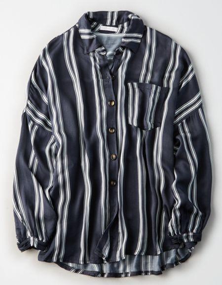 American Eagle Outfitters Ae Dolman Button Down Shirt