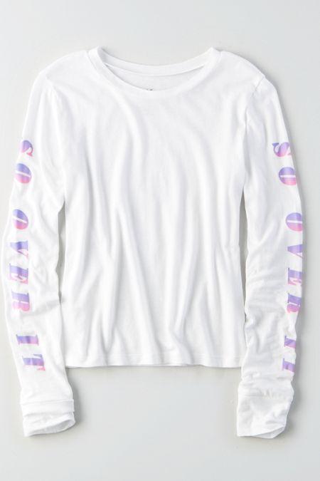 American Eagle Outfitters Ae Graphic Sleeve T-shirt