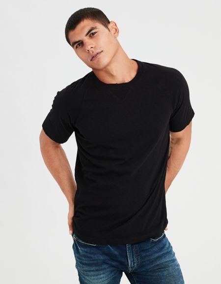 American Eagle Outfitters Ae Distressed Raglan T-shirt