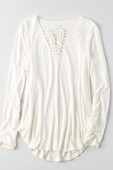 American Eagle Outfitters Ae Soft & Sexy Knotted T-shirt
